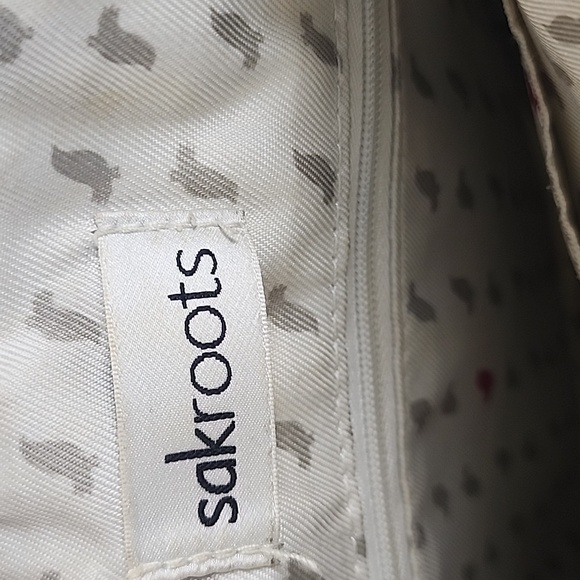 Sakroots Artist Circle Coated Canvas Turquoise Pink Beige Crossbody Purse FLAWS - Picture 13 of 14